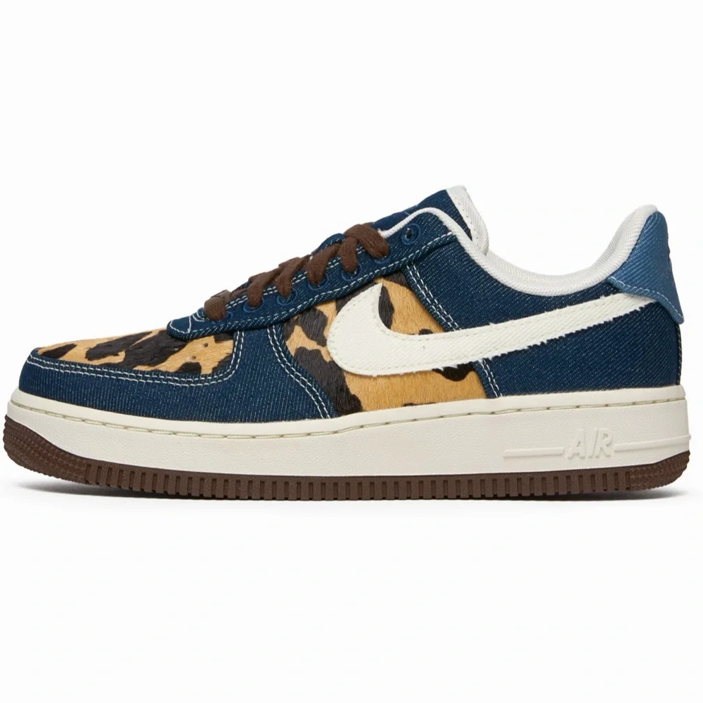 🐆👖 Nike Air Force 1 Low Cheetah Blue Denim 🐆👖 - Picture 2 of 3